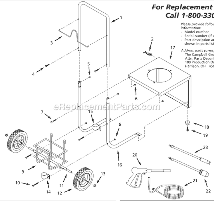 Page A Diagram and Parts List for PW165000LE  Campbell Hausfeld Pressure Washer
